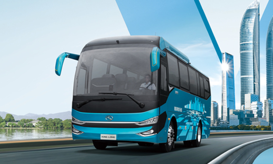 KINGLONG 9m ডিজেল সিটি বাস কোচ 40 আসনের যাত্রী লোড করা হয়েছে