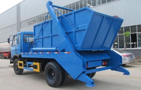 Dongfeng 8CBM আবর্জনা ডাম্প ট্রাক বিন সহ সাঁতারের আর্ম স্কিপ লোডার