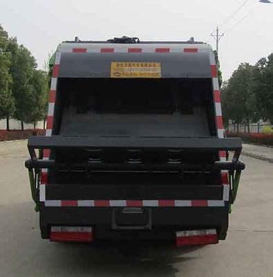 বন্ধ কন্টেইনার সহ 4X2 129hp আবর্জনা ডাম্প ট্রাক 7360kg